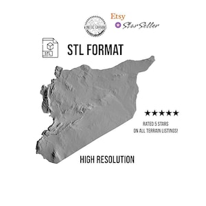 Modelo STL 3D da Síria para impressão 3D, marcenaria CNC Modelo 3D