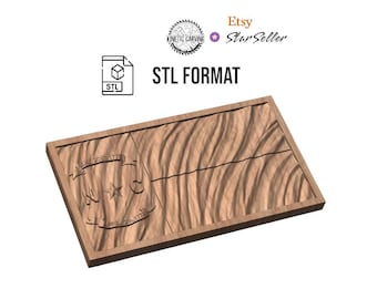 North Carolina Wavy State Flag STL & SVG File for CNC Woodworking (Digital Download)