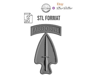 USASOC Patch Military STL File for Woodworking, CNC, Printing and Lasering (Digital Download)