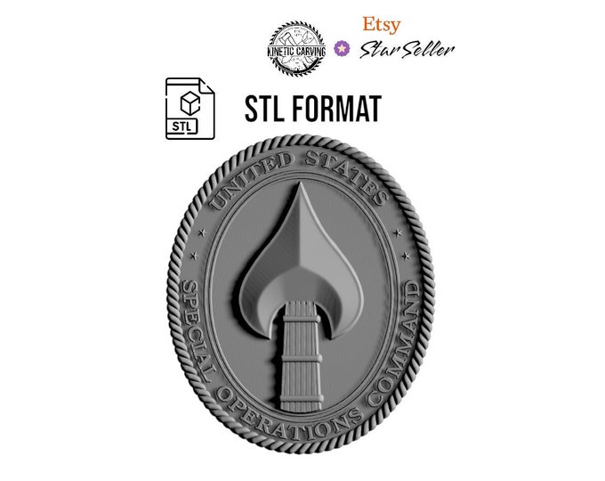 Special Operation Command (SOCOM) 3D STL File for Woodworking, 3-D Printing