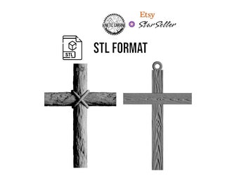 Wooden Cross STL File for Woodworking, CNC, Printing and Lasering