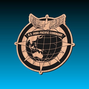 USINDOPACOM (United States Indo-Pacific Command) Military SVG File for Woodworking, CNC, Printing and Lasering