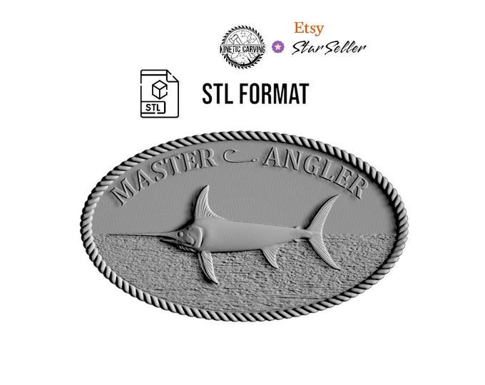 Fishing Master Angler 3D STL File for Woodworking, CNC, Printing and Lasering