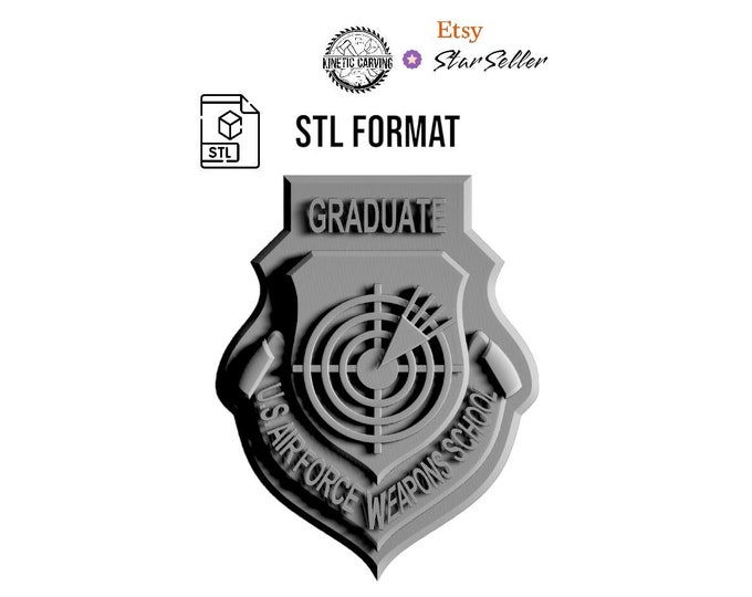 Air Force Weapons Instructor Graduate Patch STL for 3D Printing, CNC Woodworking