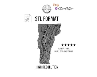 Vermont USA 3D STL Model for CNC and 3D Printing Digital Download