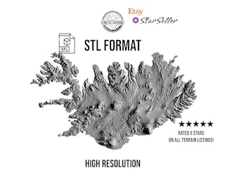 Iceland 3D STL Model for CNC Woodworking & 3D Printing (Digital Download)