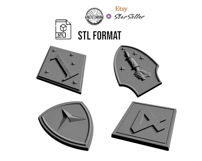 United States Military Divisions STL Package for 3D Printing, CNC Woodworking