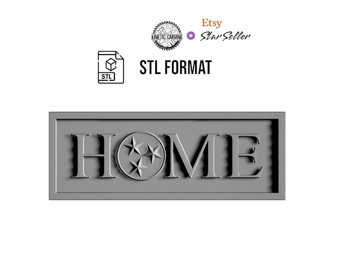 Tennessee HOME Design STL for 3D Printing, CNC Woodworking