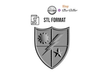 Ranger Regiment DUI Patch for STL | 3D CNC Carving File, Wood Relief Art, 3D Printing Ready