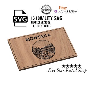 Montana State Flag SVG File for Woodworking, CNC, Printing and Lasering