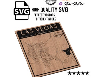 Las Vegas, Nevada City Map SVG File for Woodworking, CNC, Printing and Lasering