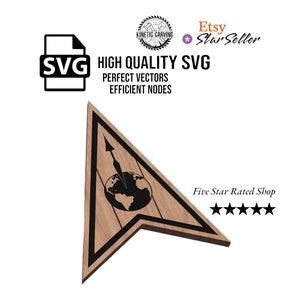 May include: A wooden arrow pointing up with a globe at the base. The arrow is a triangle shape with a black outline. The text "HIGH QUALITY SVG" is above the arrow. The text "PERFECT VECTORS" is below the arrow. The text "EFFICIENT NODES" is below the text "PERFECT VECTORS". The text "Five Star Rated Shop" is below the arrow. Five black stars are below the text "Five Star Rated Shop".