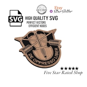 De Oppresso Liber Patch SVG File para marcenaria, CNC, impressão e laser