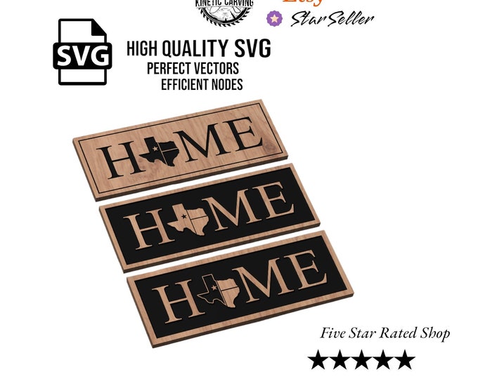Texas HOME Design SVG File Collection for Woodworking, CNC, Printing and Lasering