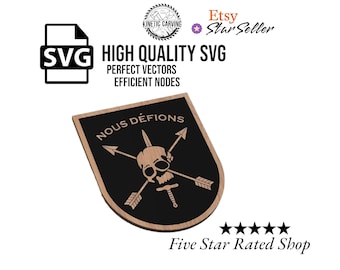 Special Forces Nous Defions Military Patch SVG, CNC, Laser Engraving (Digital Download)