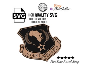 US Air Forces Africa Military SVG File for Woodworking, CNC, Printing and Lasering