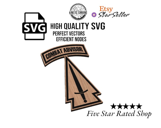 Security Force Assistance Brigade (SFAB) Combat Advisor Patch, SVG File for Woodworking, CNC, Printing and Lasering
