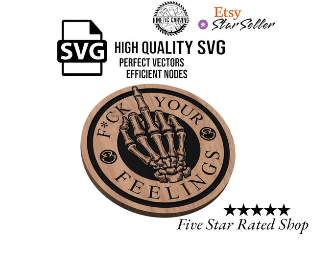 Skeleton Hand Finger SVG File for Woodworking, CNC, Printing and Lasering