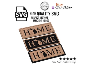 Michigan HOME Design SVG File Collection for Woodworking, CNC, Printing and Lasering