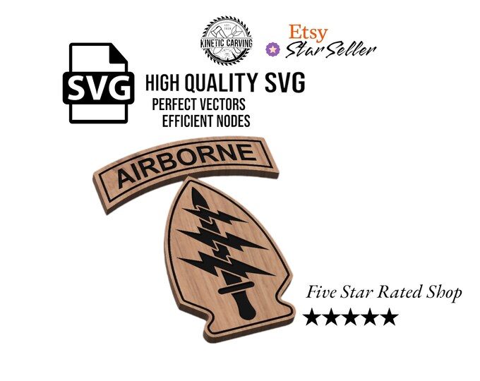 Special Forces Patch Logo Military SVG File for Woodworking, CNC, Printing and Lasering