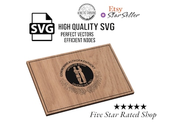 Kentucky Flag SVG File for Woodworking, CNC, Printing and Lasering