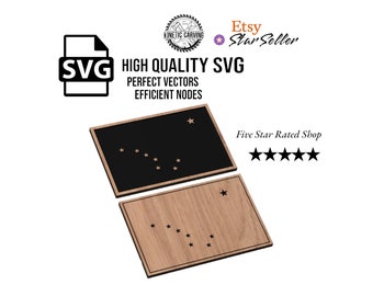 Alaska State Flag SVG File for Woodworking, CNC, Printing and Lasering (Digital Download)