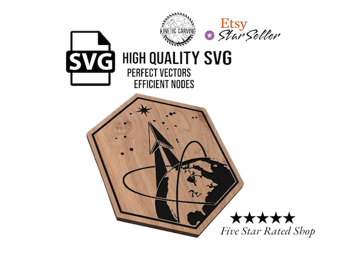 Space Base Delta 2 Garrison Patch Logo Military SVG File for Woodworking, CNC, Printing and Lasering