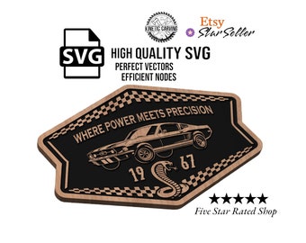 Muscle Car SVG File for Woodworking, CNC, Printing and Lasering