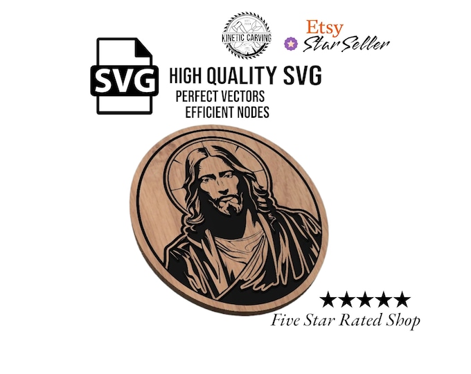 Christ Pantocrator SVG File for Woodworking, CNC, Printing and Lasering