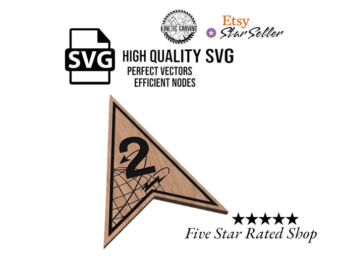 Space Force Space Delta 2 Command Patch Military SVG File for Woodworking, CNC, Printing and Lasering