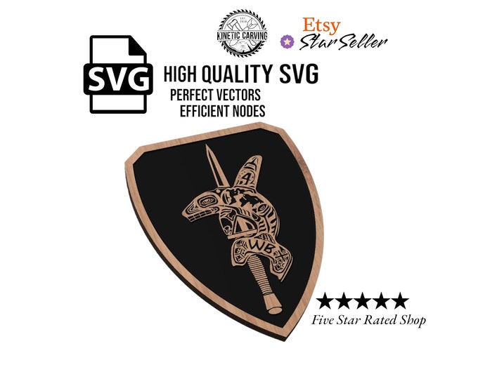 Fish On A Stick Patch Logo Military SVG File for Woodworking, CNC, Printing and Lasering