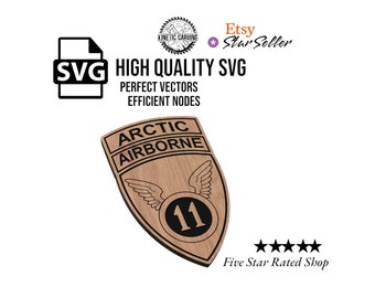 11th Airborne Division Logo SVG File: CNC Laser Cut Design (Digital Download)