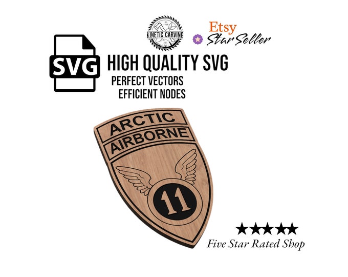 11th Airborne Division (Arctic) Logo Military SVG File for Woodworking, CNC, Printing and Lasering