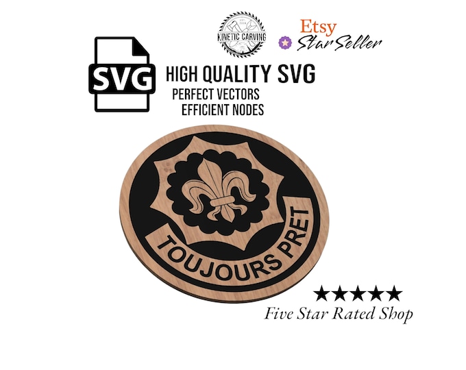 2nd Cavalry Regiment Patch Military SVG File for Woodworking, CNC, Printing and Lasering