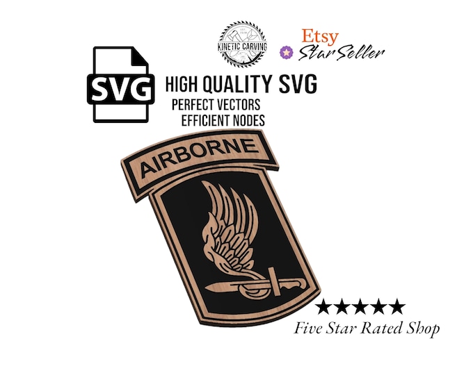 173rd Airborne Patch Military SVG File for Woodworking, CNC, Printing and Lasering