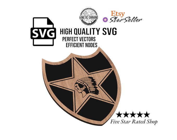 2nd Infantry Division Patch Logo Military SVG File for Woodworking, CNC, Printing and Lasering