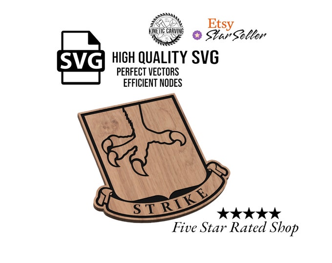 502nd Parachute Infantry Regiment Patch Logo Military SVG File for Woodworking, CNC, Printing and Lasering