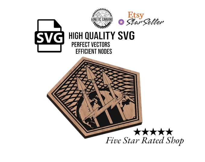 Cyber Military Patch SVG File for Woodworking, CNC, Printing and Lasering