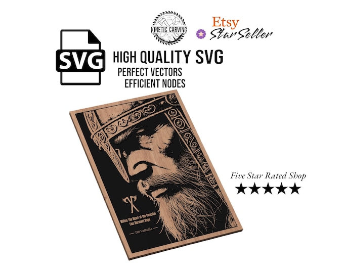 Viking SVG File for Woodworking, CNC, Printing and Lasering