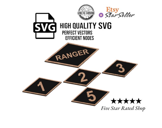 Vintage Ranger (Main Logo and Battalions, including deactivated 5th BN) Military SVG File for Woodworking, CNC, Printing and Lasering
