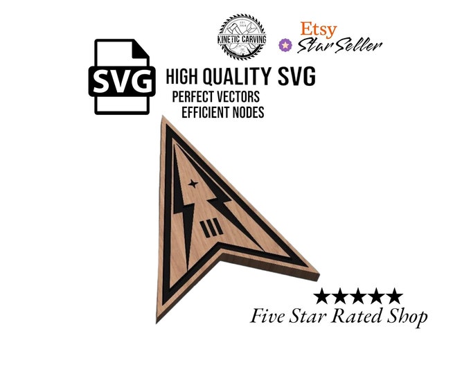 Space Force Delta 3 Command Patch Military SVG File for Woodworking, CNC, Printing and Lasering
