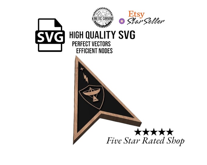 Space Force Delta 6 Command Patch Military SVG File for Woodworking, CNC, Printing and Lasering