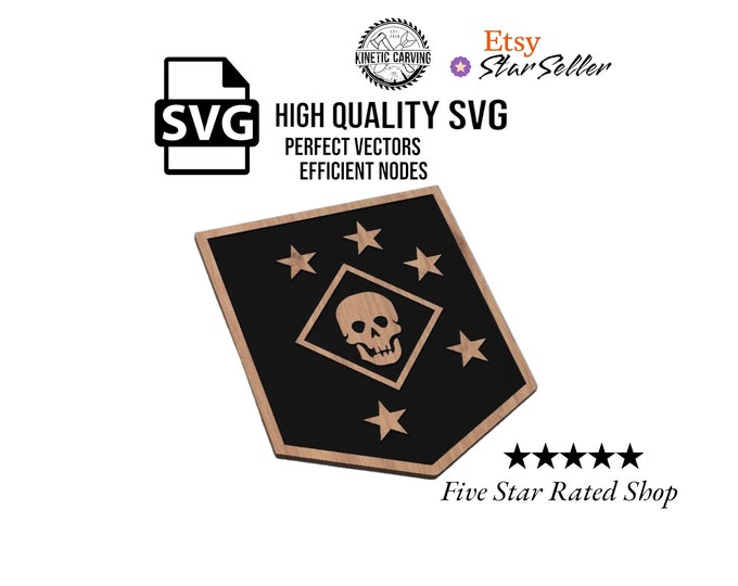 MARSOC Patch Military SVG File for Woodworking, CNC, Printing and Lasering