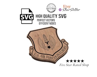 US Air Forces Europe Military SVG File for Woodworking, CNC, and Lasering (Digital Download)