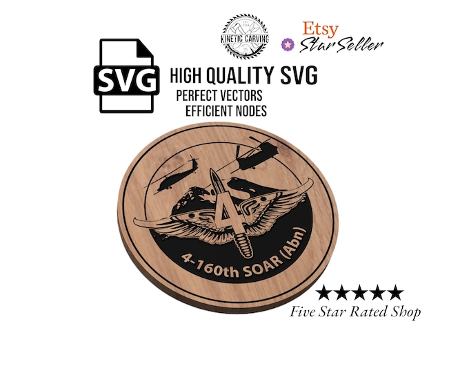Washington Branch (4/160) Military SVG File for Woodworking, CNC, Printing and Lasering