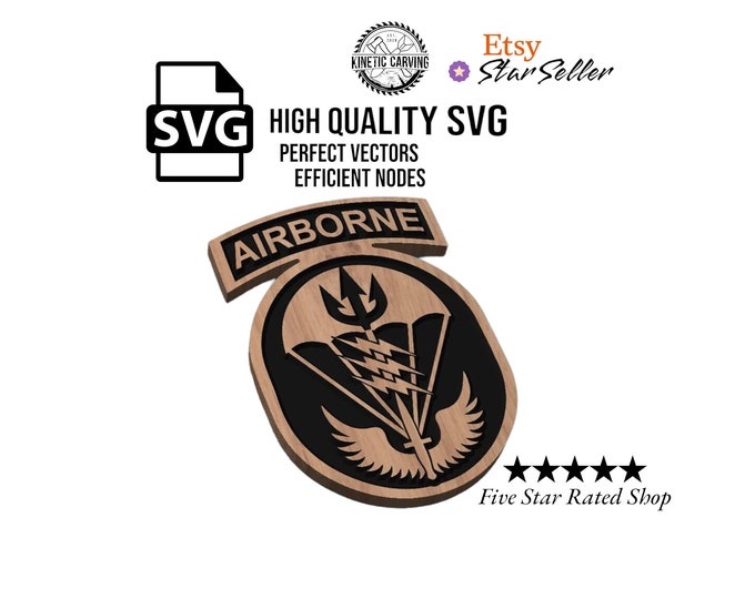 Special Operations Command - South (SOCSOUTH) Airborne Patch Logo Military SVG File for Woodworking, CNC, Printing and Lasering