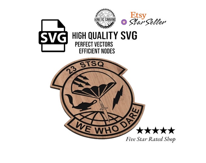 23rd Special Tactics Squadron (STS) Patch Military SVG File for Woodworking, CNC, Printing and Lasering