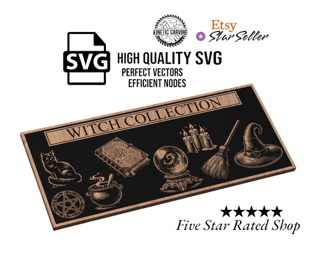 Halloween Witch SVG File Collection for Woodworking, CNC, Printing and Lasering