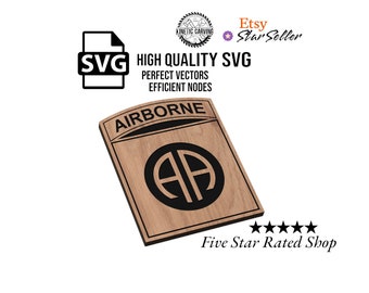 82nd Airborne Division Patch SVG File, CNC, Laser Cut (Digital Download)