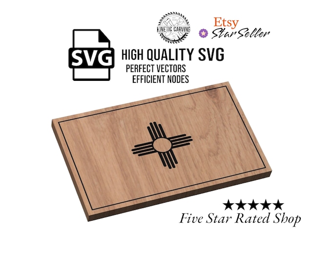 New Mexico State Flag SVG File for Woodworking, CNC, Printing and Lasering